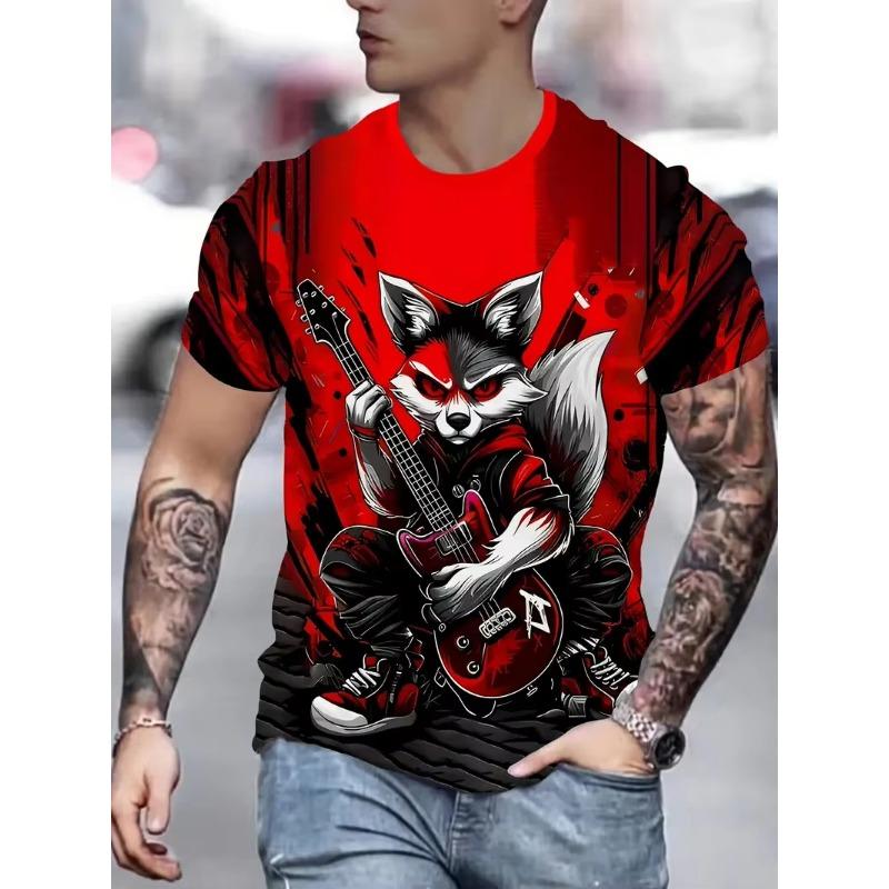 Men's Wolf Dragon T-Shirt Design Comfort Short Sleeve for Casual Streetwear T Shirt Men Women's Shirts Kids Tshirt