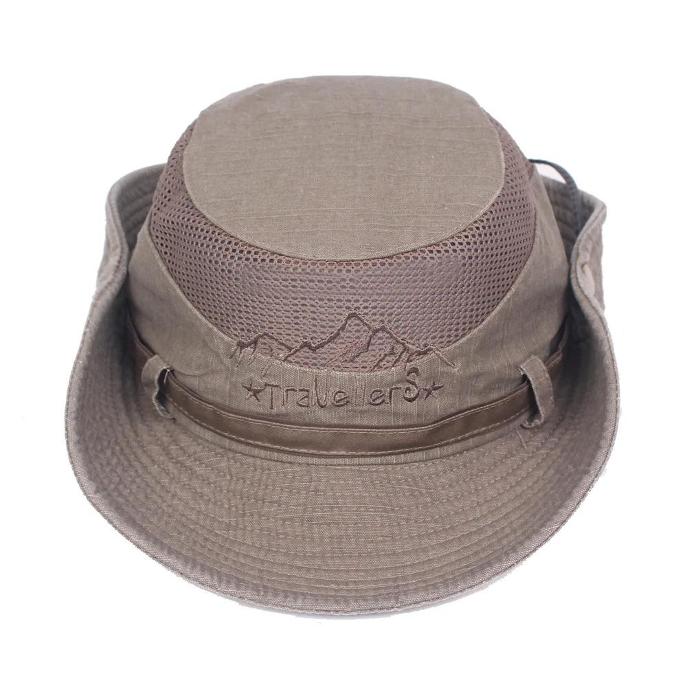 Mesh Sun Cap Cotton Fishing Hat New Panama Cap  Women Men