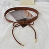 Narrow Women Waist Chain Waistband Retro Waist Belt Lace-up Belt  Decorative Dress