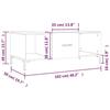 VidaXL Coffee Table Sonoma Oak 102x50x40 Cm Engineered Wood 829303