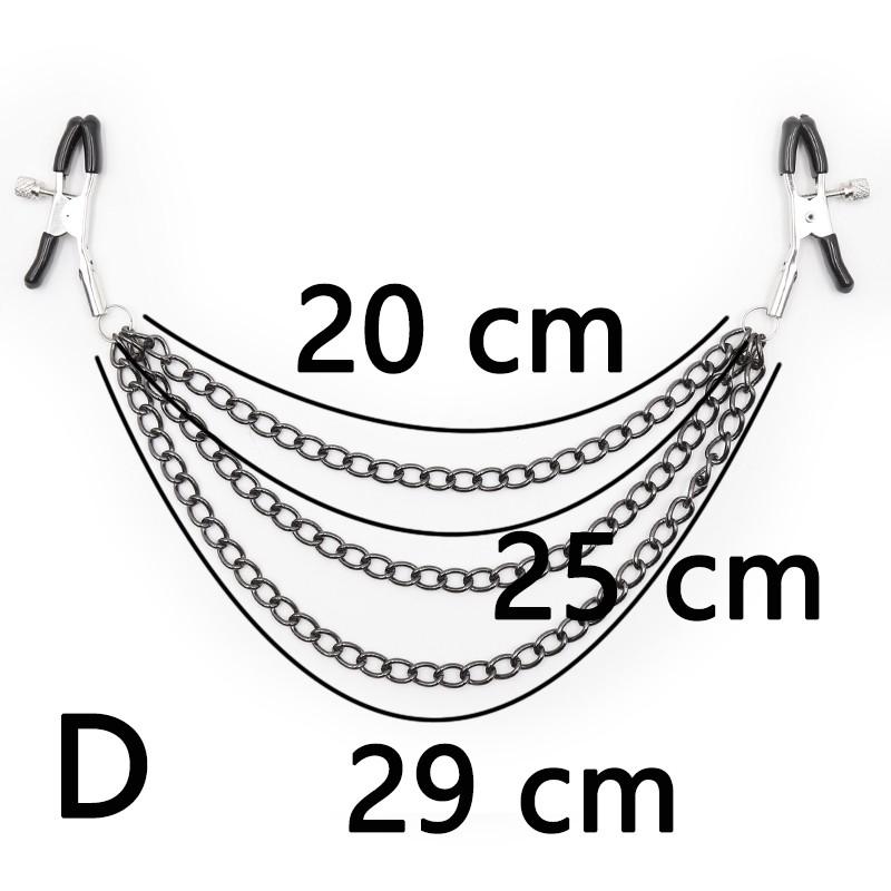 Sexy Flirt Nippelklemme Schamlippen Brustwarzenklemmen mit Kettenclips Stimulator SM Fetisch Sexspielzeug für Paare Sklavin Brust