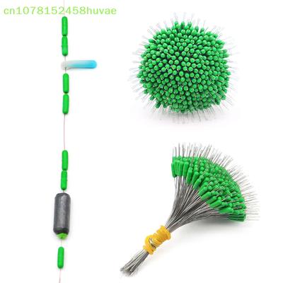 300 Pcs/Pack Fishing Bobber Oval Black Silicon Stopper Space Bean Connector Fishing Line Resistance Fishing Accessories