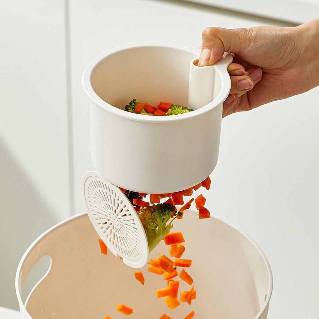 Kreativ vask hengende silkurv Åpningsbart bunndeksel Avtakbar kjøkken søppelfilter Multifunksjonell Rask drenering