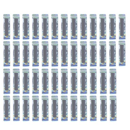 50Pcs Holographic Resealable Bags, One Sided Transparent Bright Color Ballpoint Pens Sealed Bags, Waterproof Dust-proof