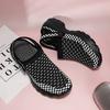 Women Round-toe Half Slippers Breathable Mesh 2 in 1 Slippers Ladies Elastic Casual Walking Shoes Lightweight Slip-ons