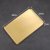 Rectangular 304 Stainless Steel Plate Barbecue Plate Hot Pot Buffet Tray Square Snack Dessert Trays Kitchen Cook Accessories