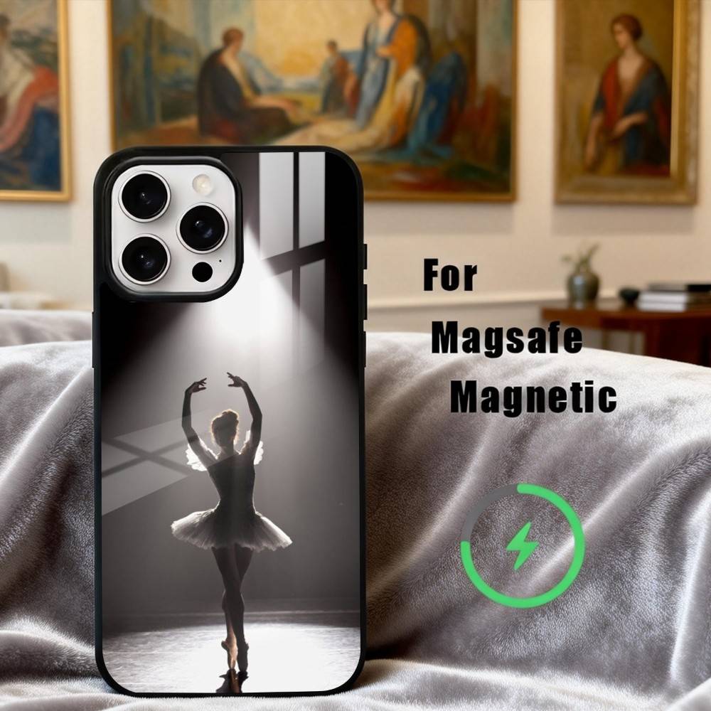 

B-Ballerina Art B-Ballet Phone Case For iPhone17,16,15,14,13,12,11 Plus,Pro Max Magnetic For Magsafe Wireless Charging iPhone14