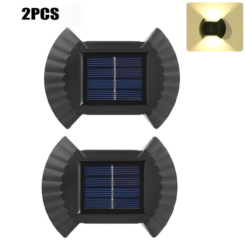 1-4 STÜCKE Auf und Ab Solar Wandleuchte Außen Wasserdicht Auf und Ab Leuchtende Beleuchtung für Gartenzaun Dekoration Sonnenlicht