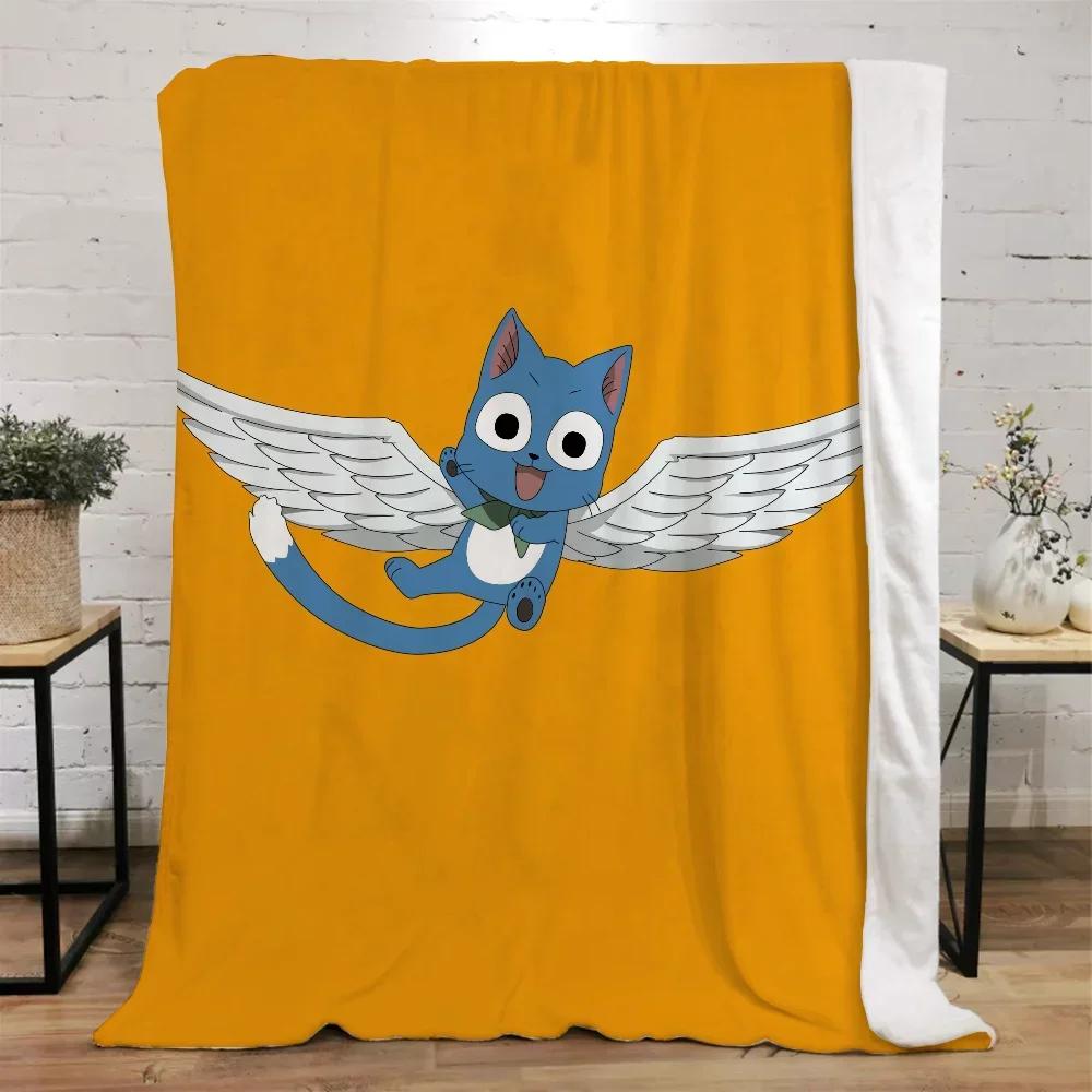 Fairy Tail Coral Warm Blankets for Cold Home and Decoration Winter Blanket Bed Microfiber Bedding Beach Towel Fluffy Plaid Throw