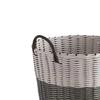 Bathroom Woven Laundry Basket Craft PP Washing Bin with Handles for Living Room