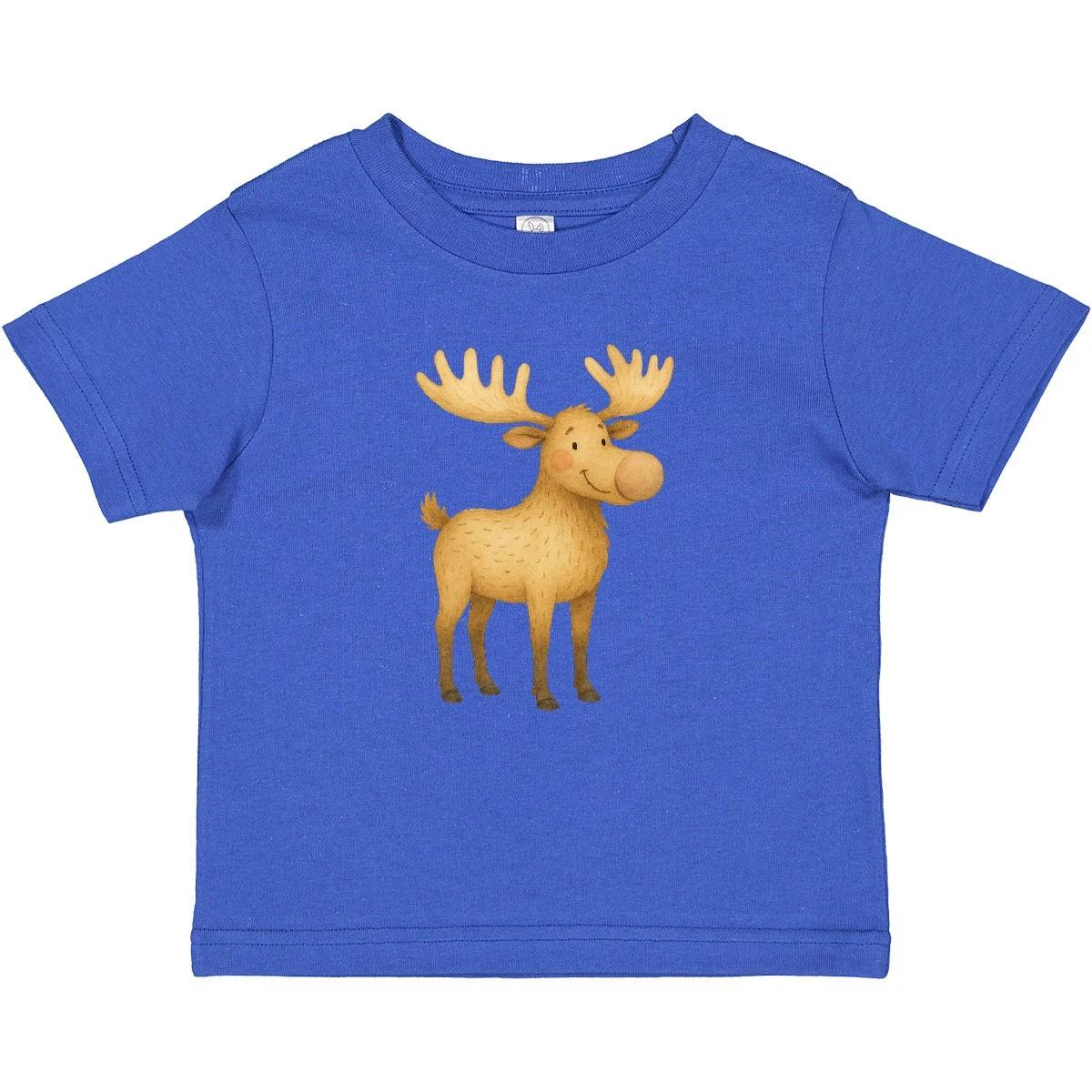 Inktastic Cute Moose Toddler kids boys T-Shirt Animal Child Preschooler Kid Clothing 160