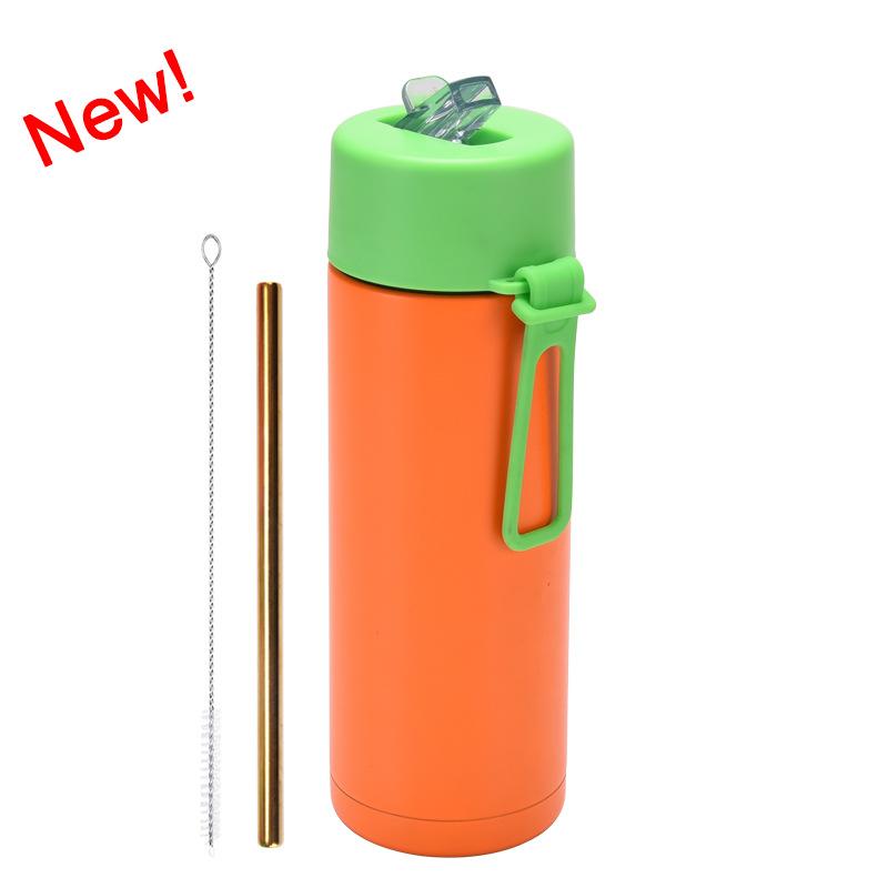 650Ml Sports Kettle Portable Silicone Handle Straw Water Cup Meidakou Stainless Steel Thermos Cup