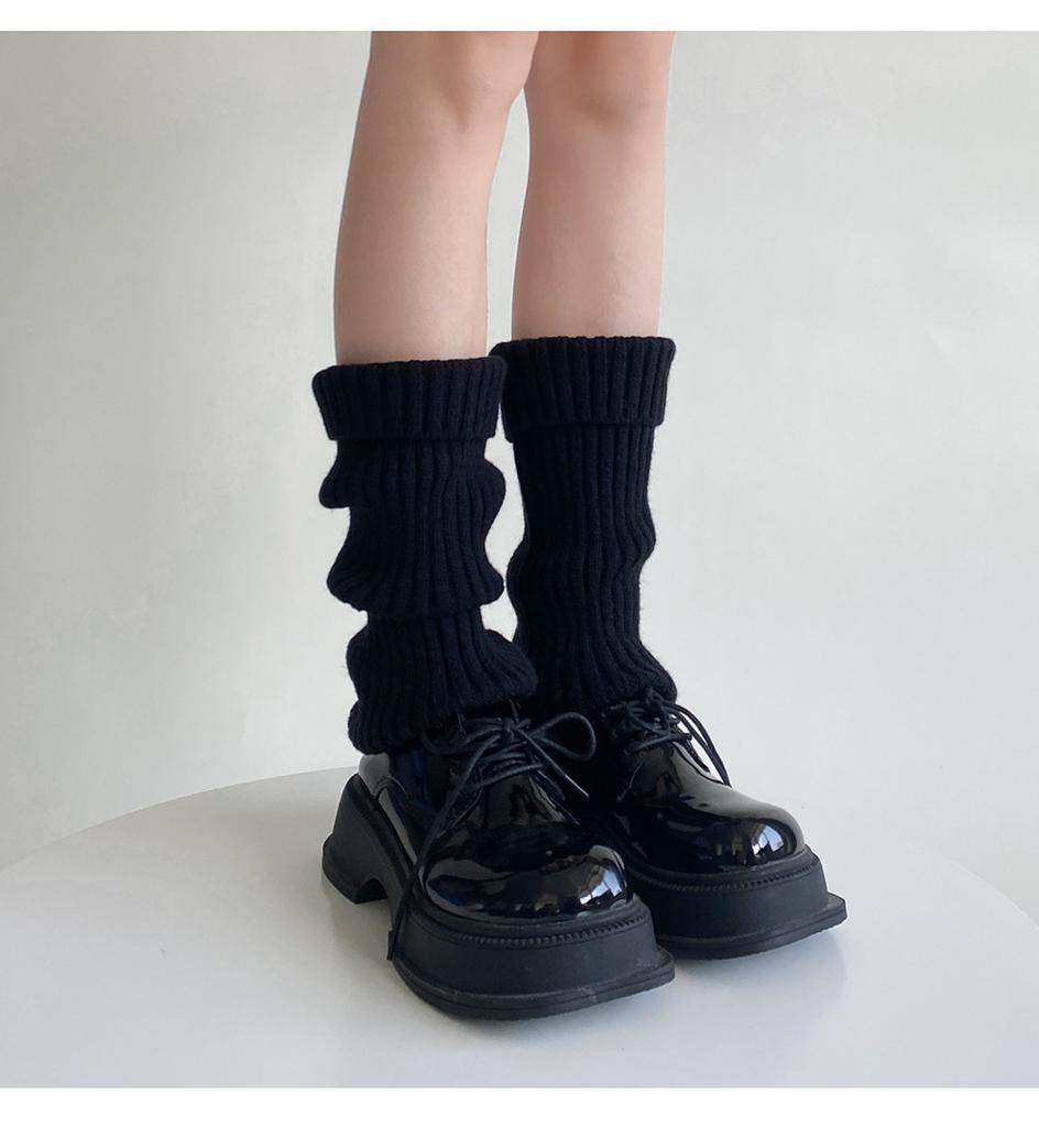Socks cover women's y2k wear leg cover women's pile socks jk spice girl boot cover knitted medium tube calf socks spring and autumn