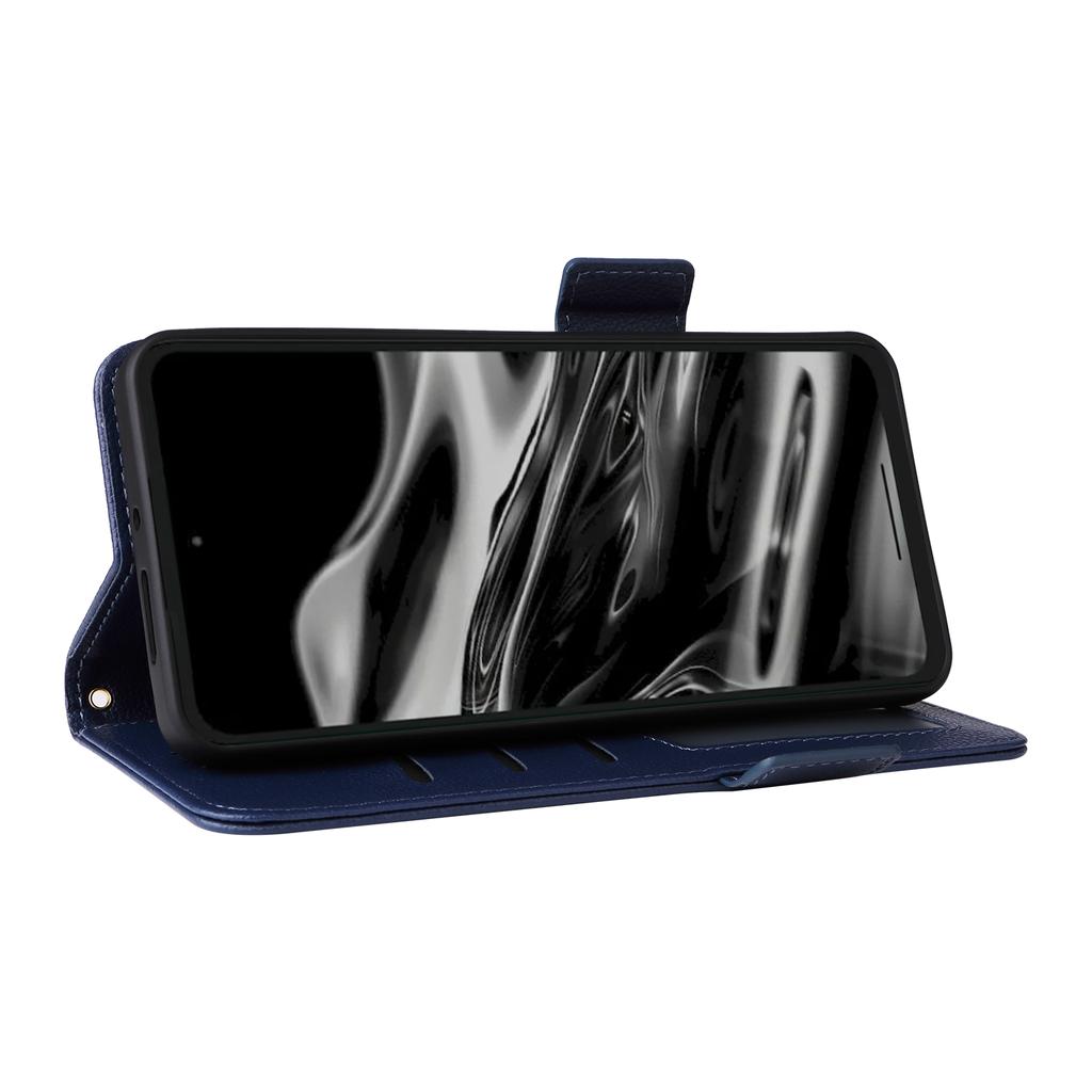 Pro XREAL Beam Pro Pouzdro s Poutkem na Zápěstí Textura Liči PU Kůže Peněženka Kryt na Telefon