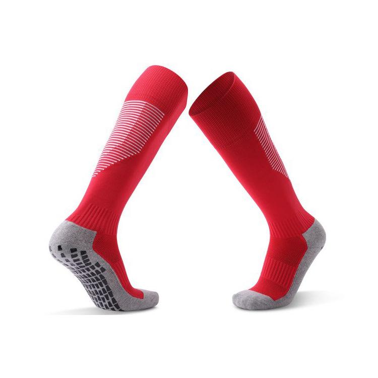 

Professional Football Socks Men S Long Tube Point Rubber Socks Towel Bottom Thickened Sports Non-Slip Socks Sweat-Absorbing High Tube Socks adult one size fits all (38-44) красный