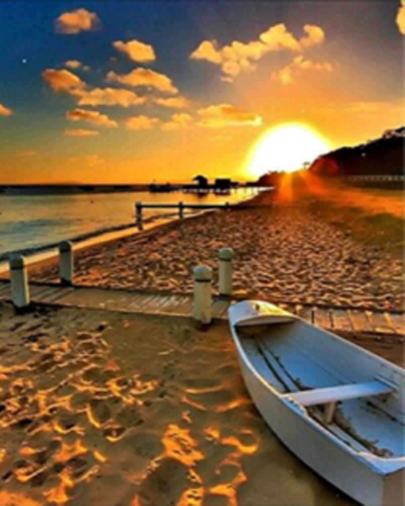 5D Diamond Painting Diy Landscape Sunset Reflection Handmade Diamond Embroidered Mosaic Pattern Home Decor Gift