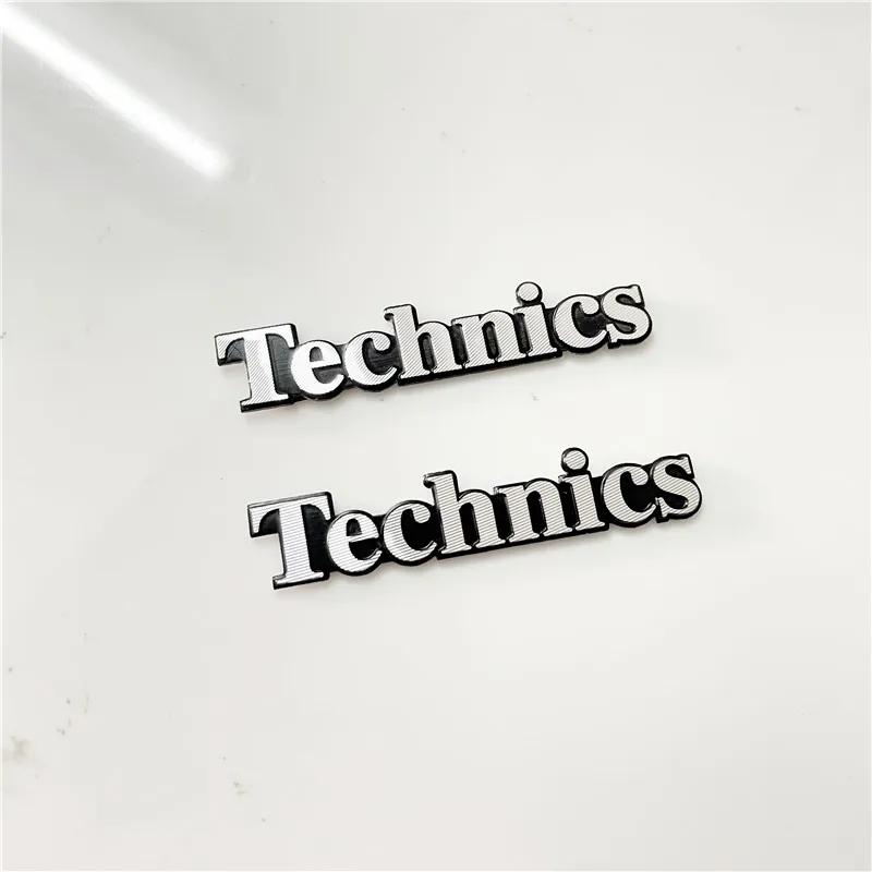 4X Technic Speaker 46x9mm aluminum sticker technics car styling stereo speaker badge emblem Sticker Car Accessories