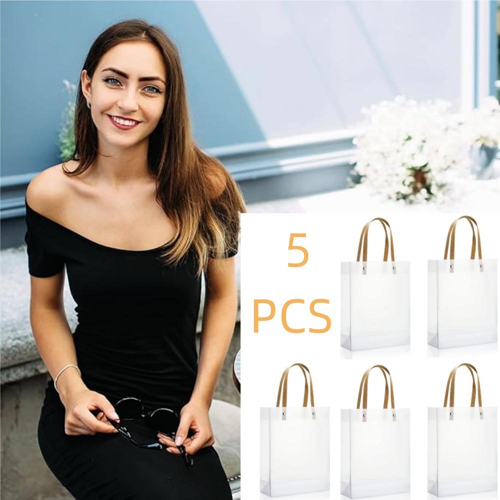 

ПП прозора матова сумка-тоут, пластиковий пакет для одягу, пакет для цукерок, косметична сумка для покупок 20*25*8cm