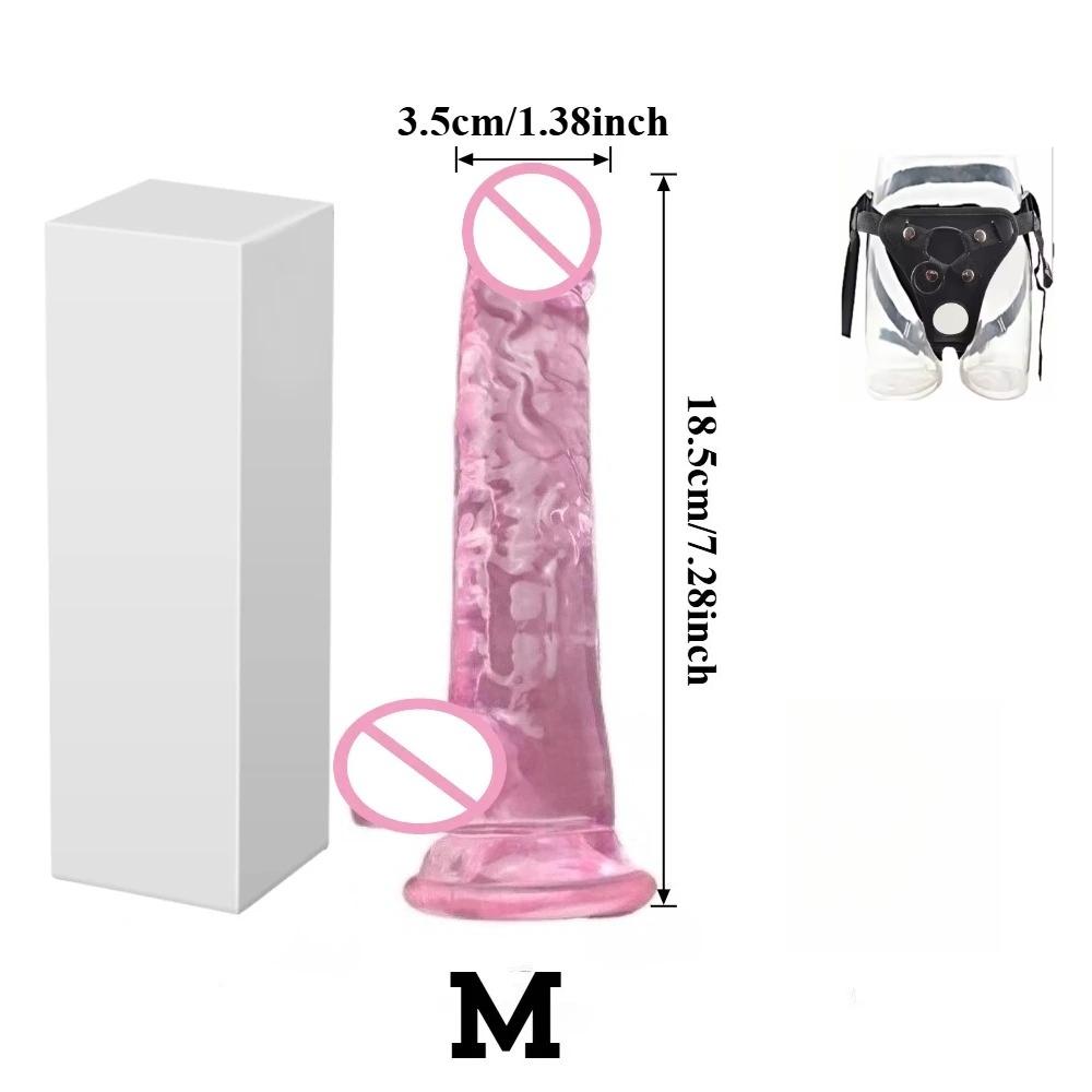 Realistic Black Wear Strap On Anal Plug G-Spot Masturbators Suction Cup Big Penis Butt Plug Long Dick Adult Sex Toy for Women18+