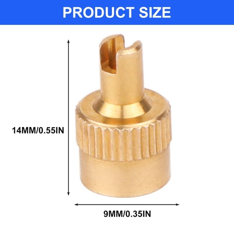 Pack Of 8 Premium Brass Tire Valves Caps Leakproof Design Universal for Car Motorcycle Tire Accessories Easy Installation