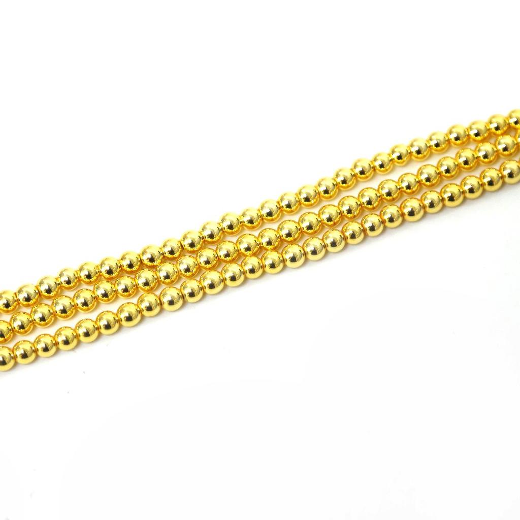 Hematite Beads Natural Stone Loose Beads For Jewelry Making Ball Bracelets DIY Accessories