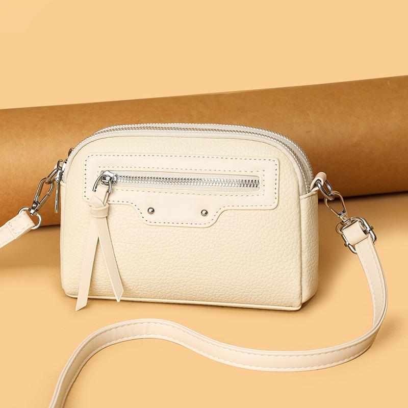 Mobile Phone Bag Women's New Summer Casual Versatile Portable Small Bag Fashionable and Simple Multi-layer Shoulder Messenger Bag