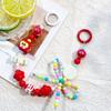 Candy Color Phone Buckle Beads Cute Lanyards  Bead Chain Pendant For Phone Strap