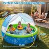 Kids' Foldable UV-Protected Splash Pool with Canopy & Sprinkler