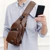 Vintage Men Fashion Shoulder Chest Bags USB Charging Leather Messenger Travel Packs Wallet