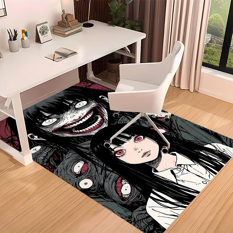 Thriller Manga Junji Ito Tomie0 Printed Absorbent Washable Carpet, Non-Slip Bathroom Mats, Kitchen Rugs, Yoga Mat,Living Room Entrance, Camping Picnic