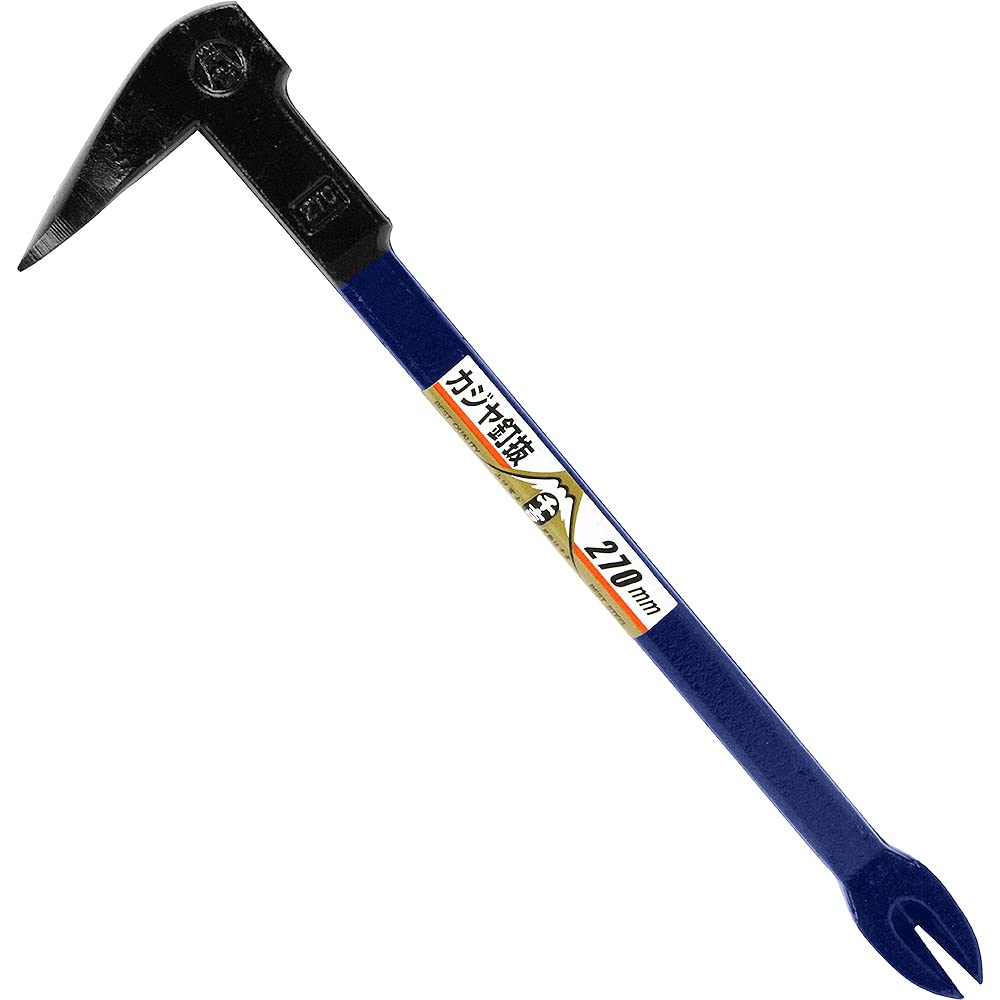 Senkichi Blacksmith Nail 270mm overall for nail removal black and navy x 27cm x 7cm Crowbar, Puller, length, work, hammerhead, two-tone, 1.3cm (depth)