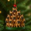 Christmas Acrylic Dog Hanging Decoration Holiday Party Winter Xmas Tree 2D Flat Acrylic Puppy