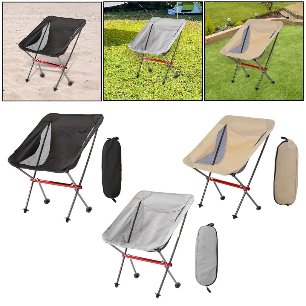 Folding Camping Chair with Organizing Bag Folded 150kg Heavy Duty Portable Folding Chair for Picnics BBQ Garden Backyard Fishing