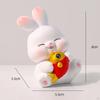 Statue Bunny Figures Decoration Sculptures for Living Room Office Lantern Festival Housewarming