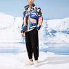 Anta Life Series Contrast Letter Logo Full Print Sports Warm Stand Collar Down Jacket Men Outerwear Blue 152148904-1