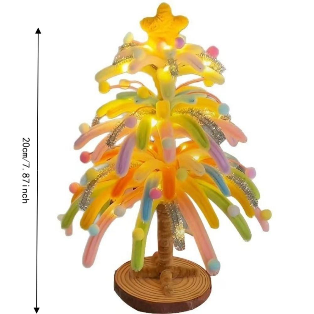 Colorful DIY Christmas Tree Making Kit Handmade Twisty Stick Weaving Set Tabletop Xmas Tree Desk