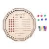 Farkle Dice Tray Kit Wooden Tray, with 6 Dice, 8 Colorful Pegs, Multi-player Interactive Family Board Game Game, Classic Tabletop for Travel
