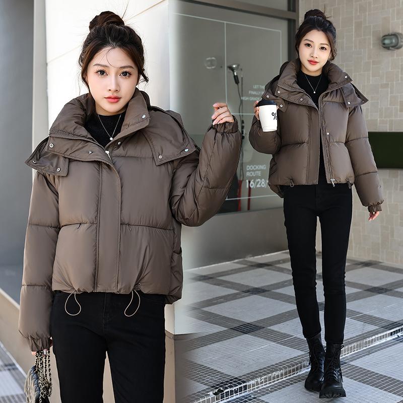 Down Cotton-padded Women's Winter Fashion Slim-fitting Hooded Short Cotton-padded Jacket