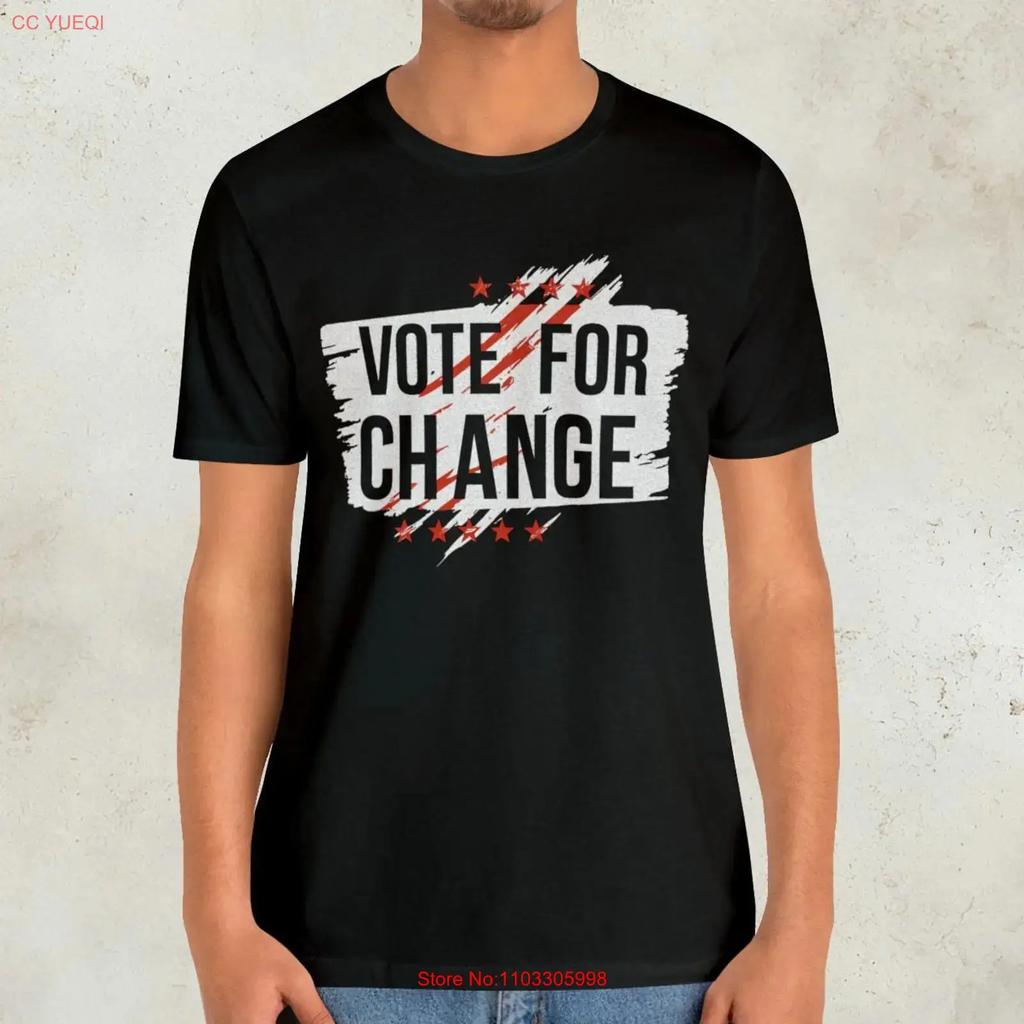 Vote For Change Jersey T Shirt Vintage Breathable Homme Unisex Fashion Streetwear Slightly Graphic