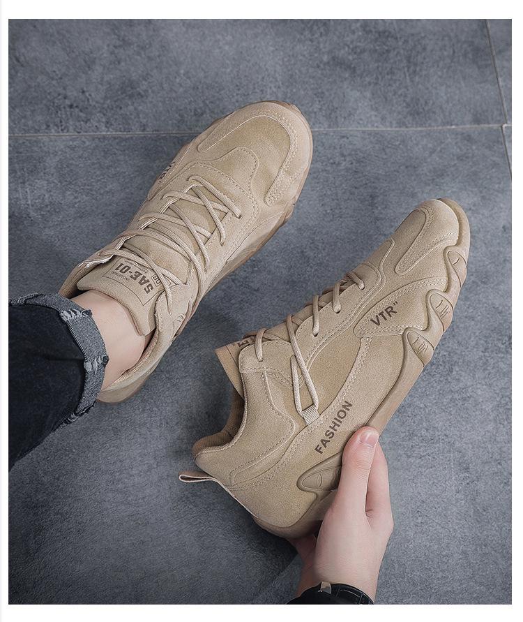 Men's Breathable Summer Work Shoes - Non-Slip Casual Sneakers for Construction Sites