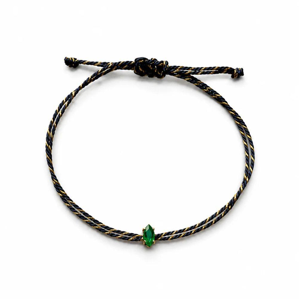 Crystal Gemstone Braided Rope Bracelet Multicolor Bohemian Bracelet Zircon Bracelet For Women