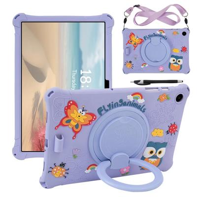 Kinder Cartoon Hülle Für Samsung Galaxy Tab A9 Plus 11 Zoll SM-X210 SM-X216 SM-X218 360 Grad Drehbarer Ständer Griff Abdeckung Mit Tragegurt
