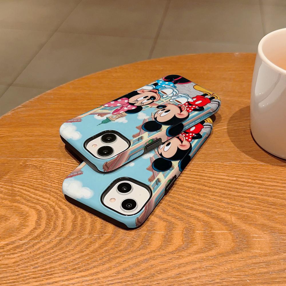 Disney Phone Case, Double-layer Protective Cover, Suitable for iPhone X/XS/SE/7/8/11/12/13/14/15/16/17 Pro Max Plus