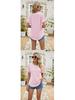 Women's Eyelet Summer Round Neck Short Sleeve Casual T-shirt