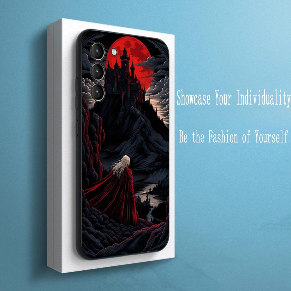

Super cool vampire fashion pattern design Phone Case For Samsung Galaxy S26 S25 S24 S23 S22 S21 Plus Ultra Note20 Soft Black Galaxy S21 5G