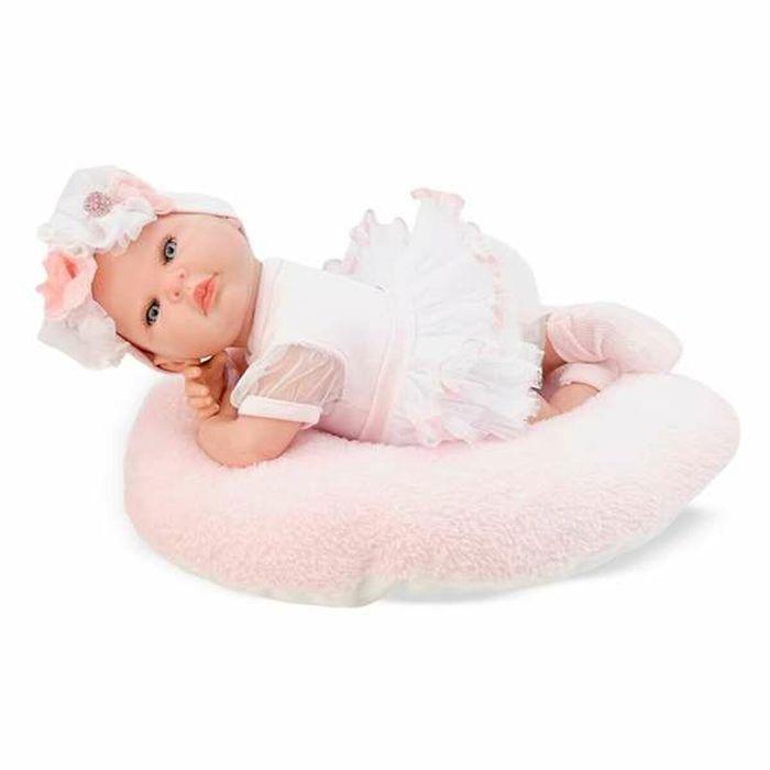 Poupée Bébé - BERJUAN - 8502-24 - 50 cm - Mécanisme de bisous - Inclus coussin rose