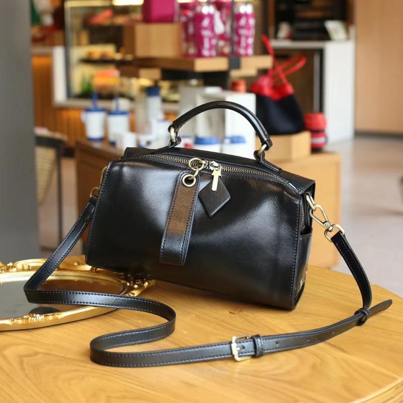 

Весна/лето Senior Sense Большая вместительная женская сумка Boston Vintage Маленькая квадратная сумка Женская косая мягкая кожаная сумка через плечо