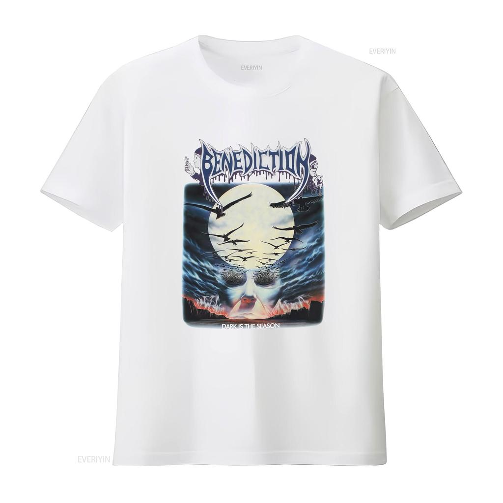 New Benediction Band Dark Is The Season T Shirt For Fans S 5XL BI04204 Vintage Washed Comfortable Top For Everyday Wear