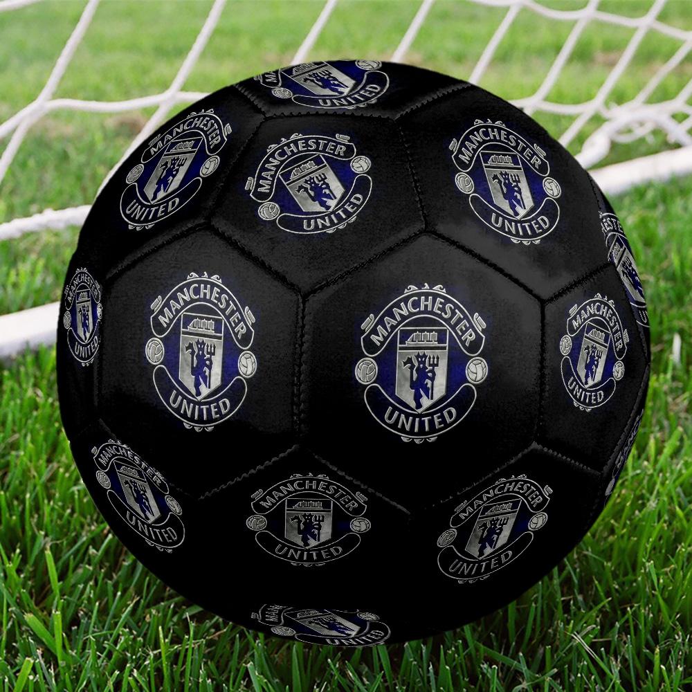 Man U logoSoccer Ball Colorful All Ages Machine Stitched PVC Competition Ready Durable High-Bounce