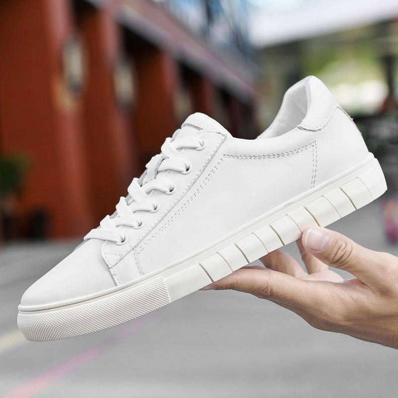 Fashion Men Genuine Leather Sneakers Lace Up Spring Autumn Casual Shoes Autumn Cowhide Men Shoes Outdoor Fashion Men Sneakers